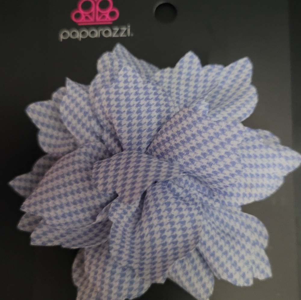 Blue plaid HAIR Clip